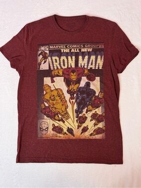Marvel Iron Man Comic Cover Graphic Tee Red Marvel‎ Comics Mens Medium